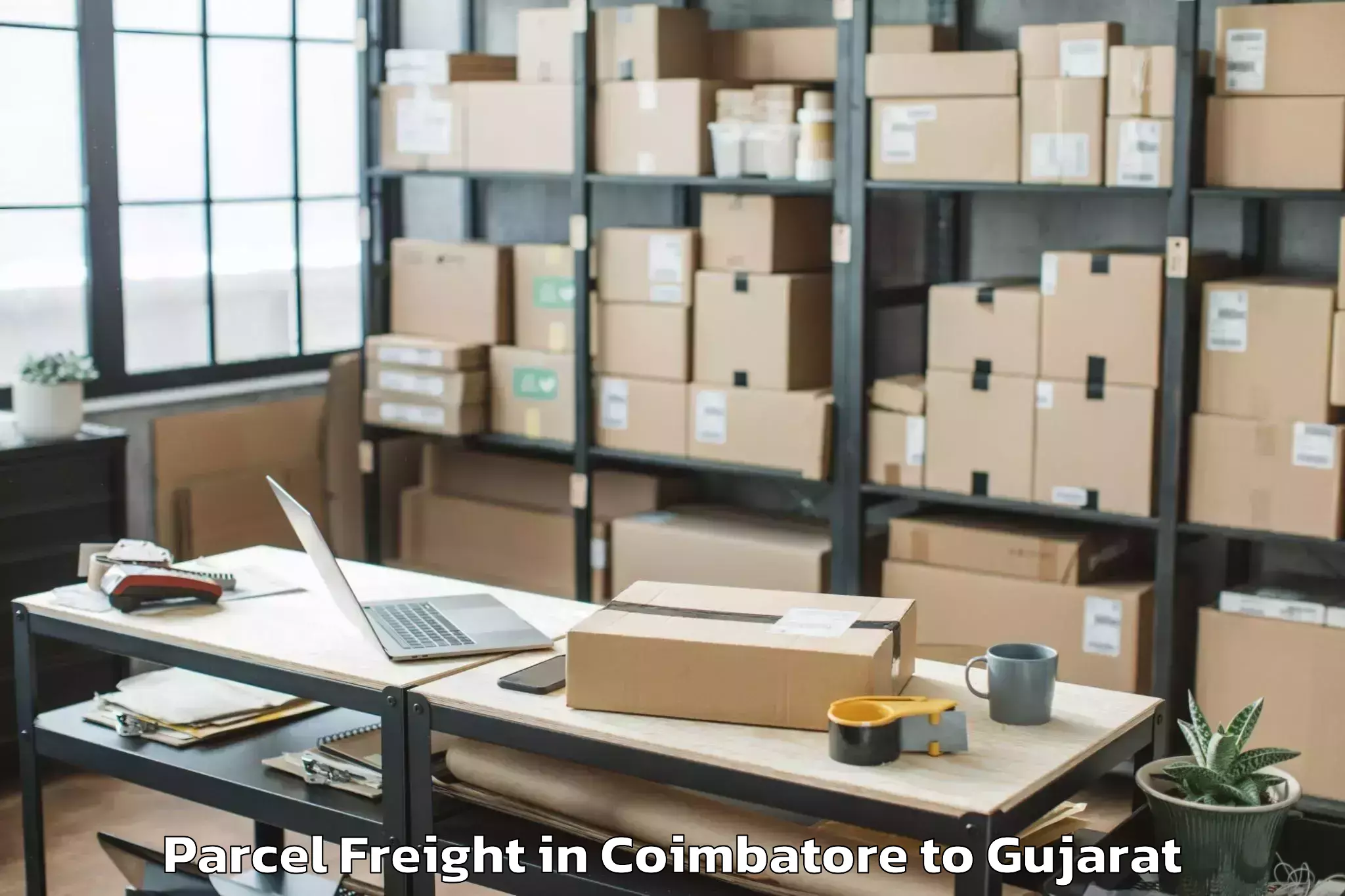 Book Your Coimbatore to Madhavpur Parcel Freight Today